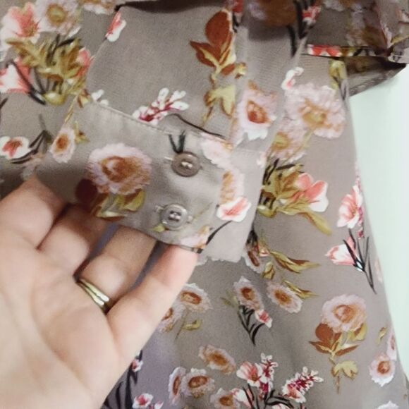 Lulus gray & mauve Ling sleeve mini dress - Picture 4 of 6